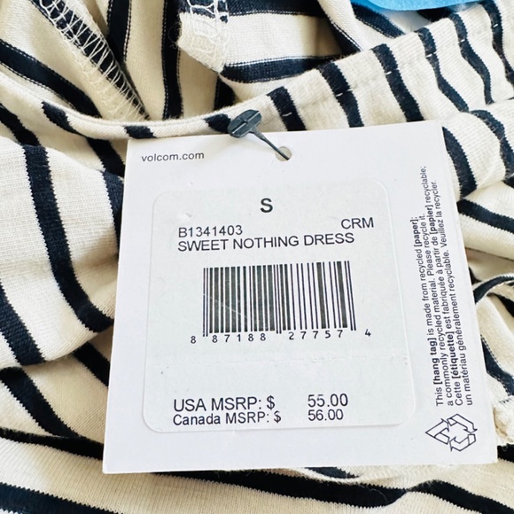 black and beige stripes. The long dress size S/P10 - Picture 10 of 11